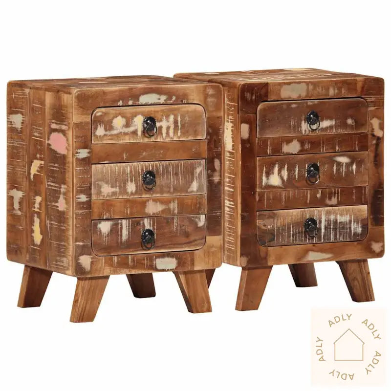 Nattskap 2 Stk 37X32X50 Cm Gjenvunnet Heltre