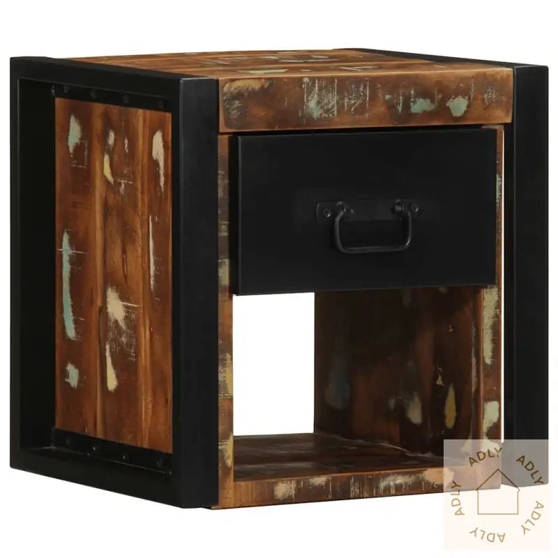 Nattbord 2 Stk Flerfarget 40X35X40 Cm Gjenvunnet Heltre