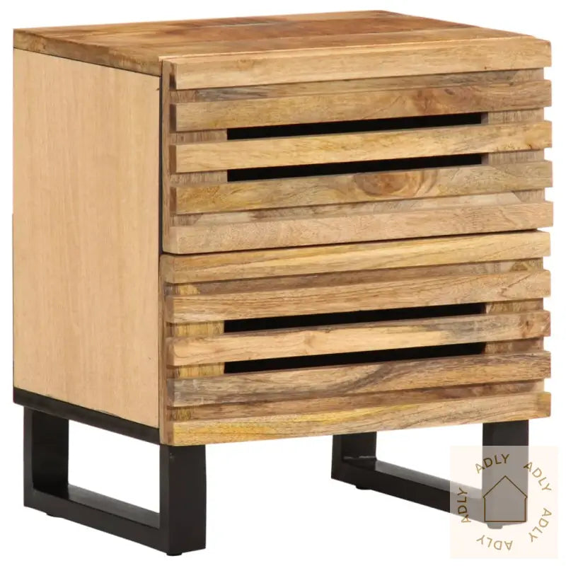 Nattbord 40X34X46 Cm Grovt Heltre Mangotre