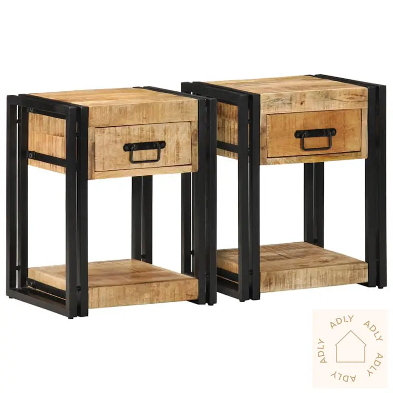 Nattskap 2 Stk 40X35X50 Cm Grovt Heltre Mangotre