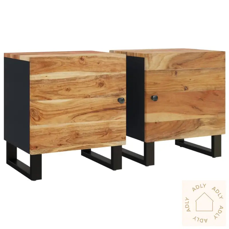 Nattbord 2 Stk 40X33X46 Cm Heltre Akasie
