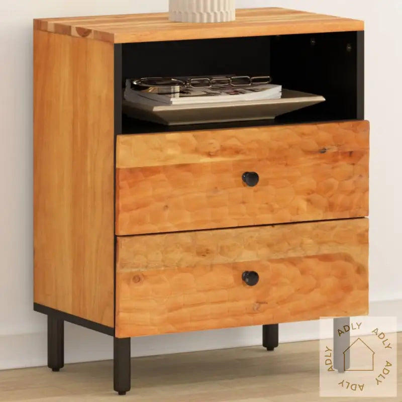 Nattbord 50X33X60 Cm Heltre Akasie