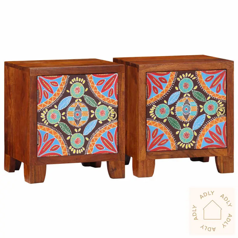 Nattbord 2 Stk 40X30X45 Cm Heltre Akasie