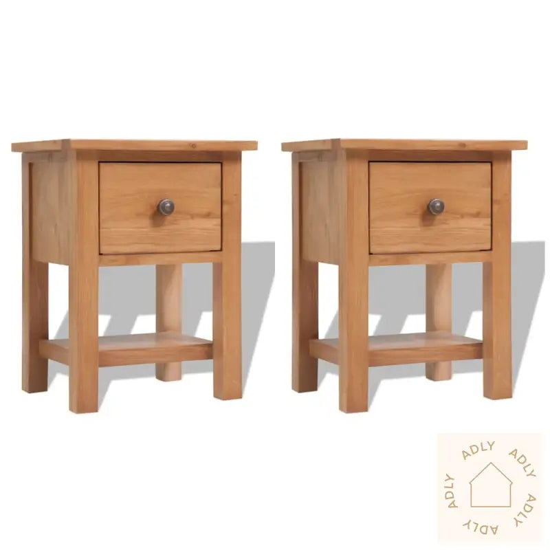 Nattbord 2 Stk 36X30X47 Cm Heltre Eik