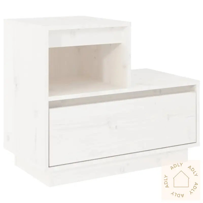 Nattbord Hvit 60X34X51 Cm Heltre Furu
