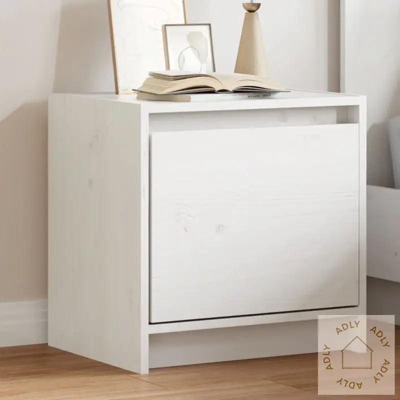Nattbord Hvit 40X30,5X40 Cm Heltre Furu