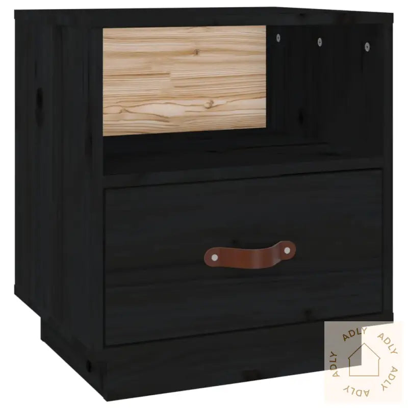 Nattbord Svart 40X34X45 Heltre Furu