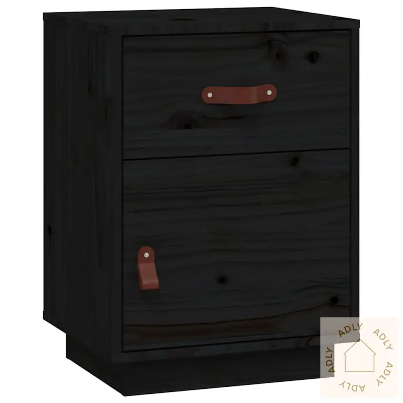 Nattbord Svart 40X34X55 Heltre Furu
