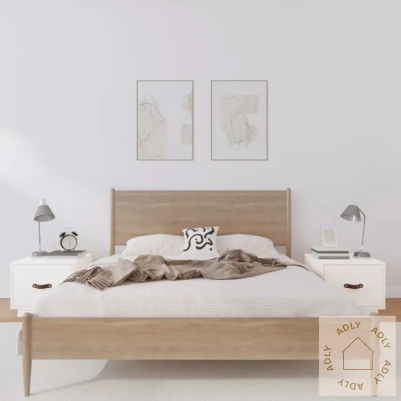 Nattbord 2 Stk Hvit 40X34X35 Cm Heltre Furu