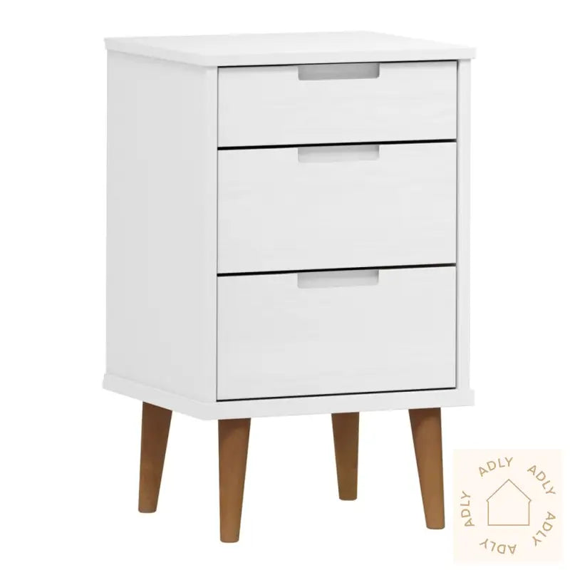Nattbord Molde Hvit 40X35X65 Cm Heltre Furu