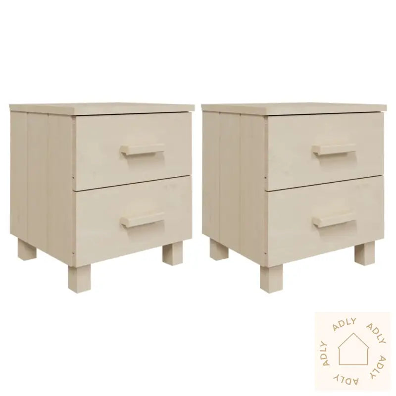 Nattbord Hamar 2 Stk Honningbrun 40X35X44,5 Cm Heltre