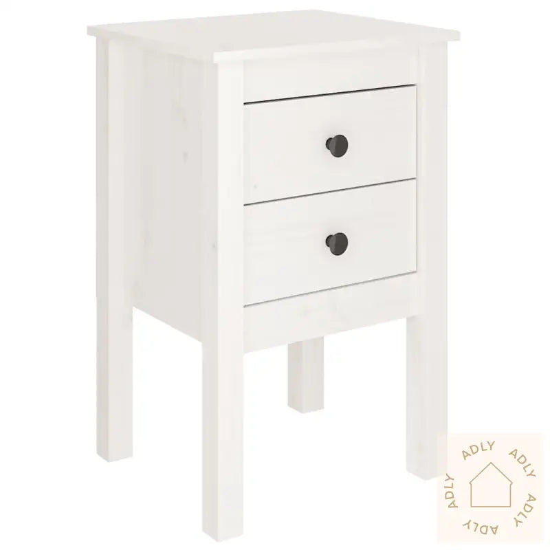 Nattbord Hvit 40X35X61,5 Cm Heltre Furu