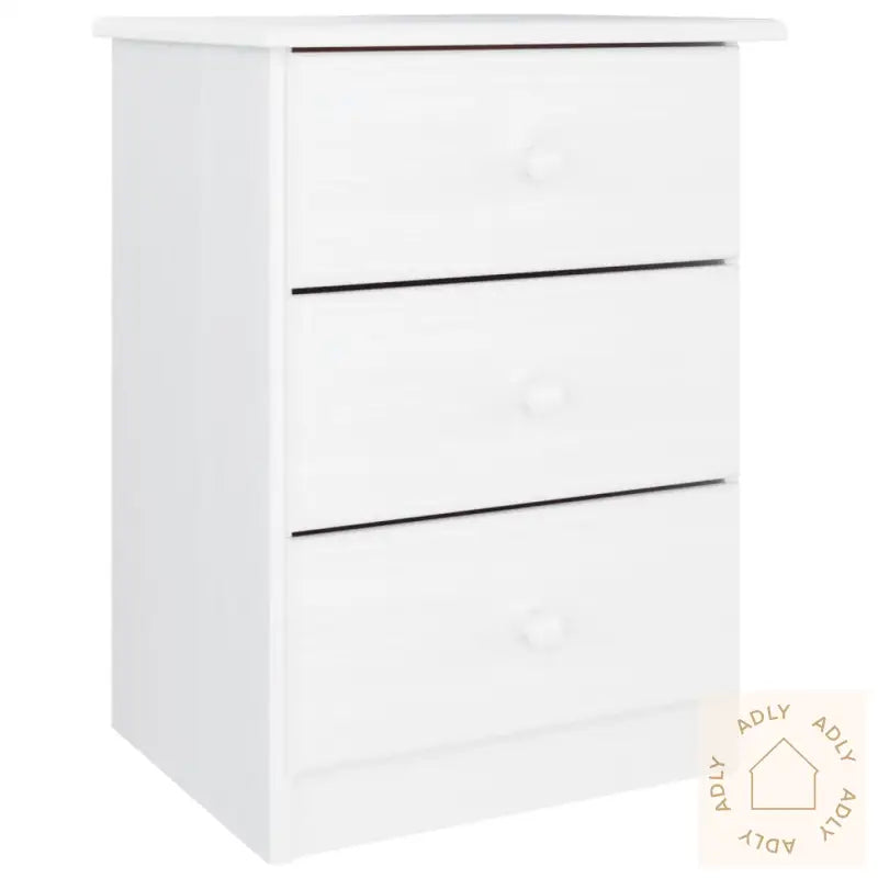 Nattbord Alta Hvit 41X35X55,5 Cm Heltre Furu