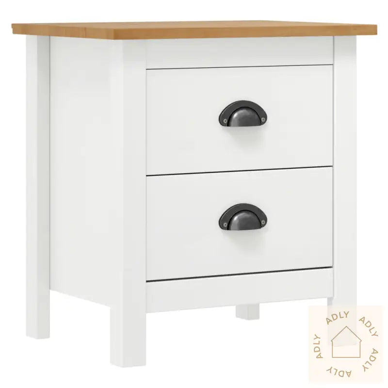 Nattbord Hill 2 Stk Hvit 46X35X49,5 Cm Heltre Furu