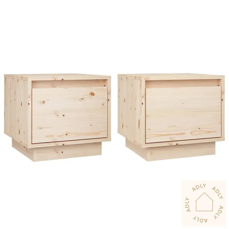Nattbord 2 Stk 35X34X32 Cm Heltre Furu