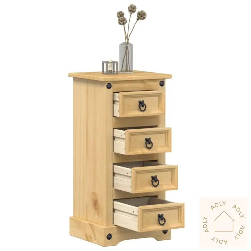 Nattbord Corona 35X32,5X74 Cm Heltre Furu