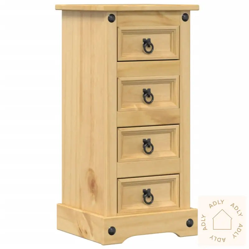 Nattbord Corona 35X32,5X74 Cm Heltre Furu