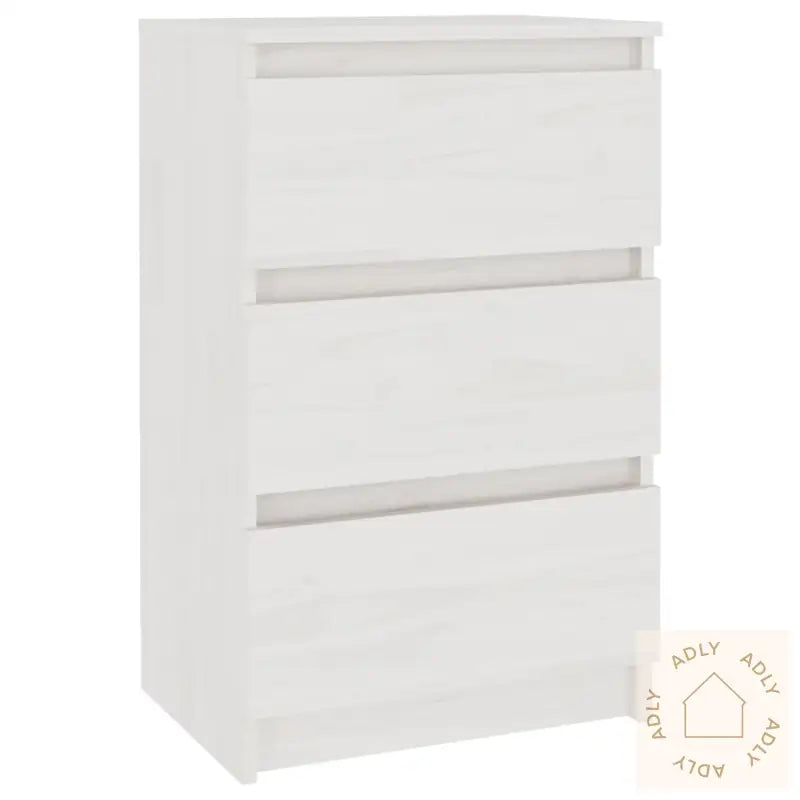 Nattbord Hvit 40X29,5X64 Cm Heltre Furu