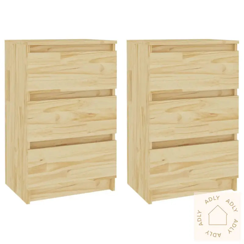 Nattbord 2 Stk 40X29,5X64 Cm Heltre Furu