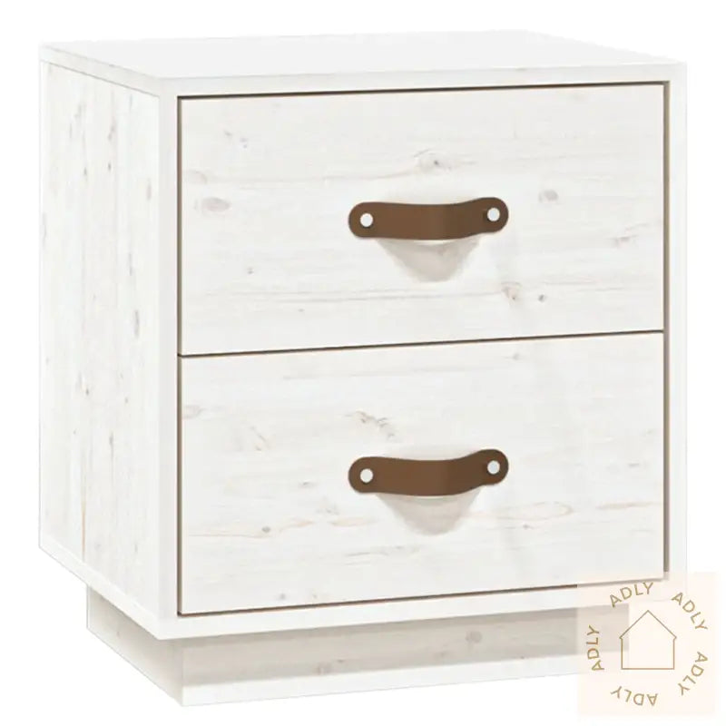 Nattbord Hvit 40X34X45 Cm Heltre Furu