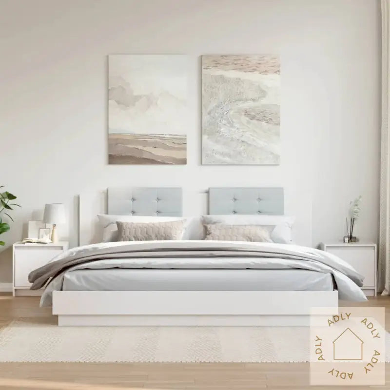 Nattbord 2 Stk Hvit 40X30,5X40 Cm Heltre Furu