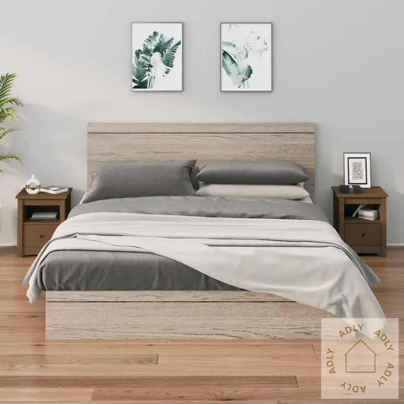 Nattbord 2 Stk Honningbrun 40X35X49 Cm Heltre Furu