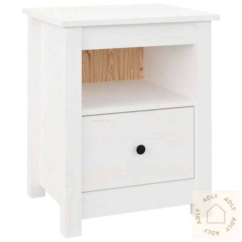 Nattbord Hvit 40X35X49 Cm Heltre Furu