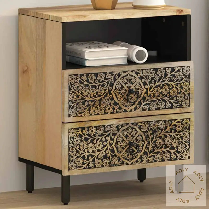 Nattbord 50X33X60 Cm Heltre Mango