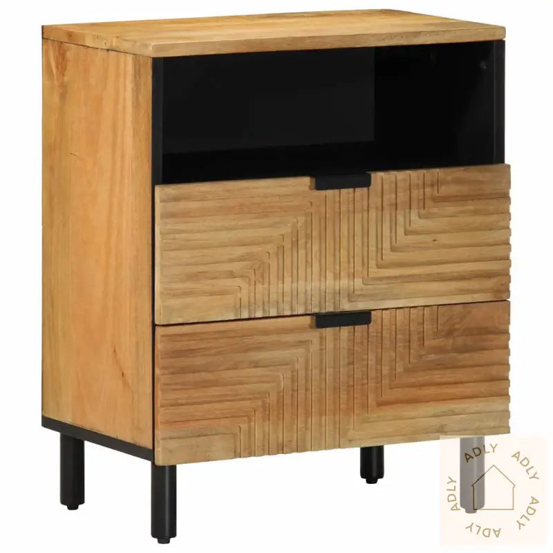 Nattbord Brun 50X33X60 Cm Heltre Mango
