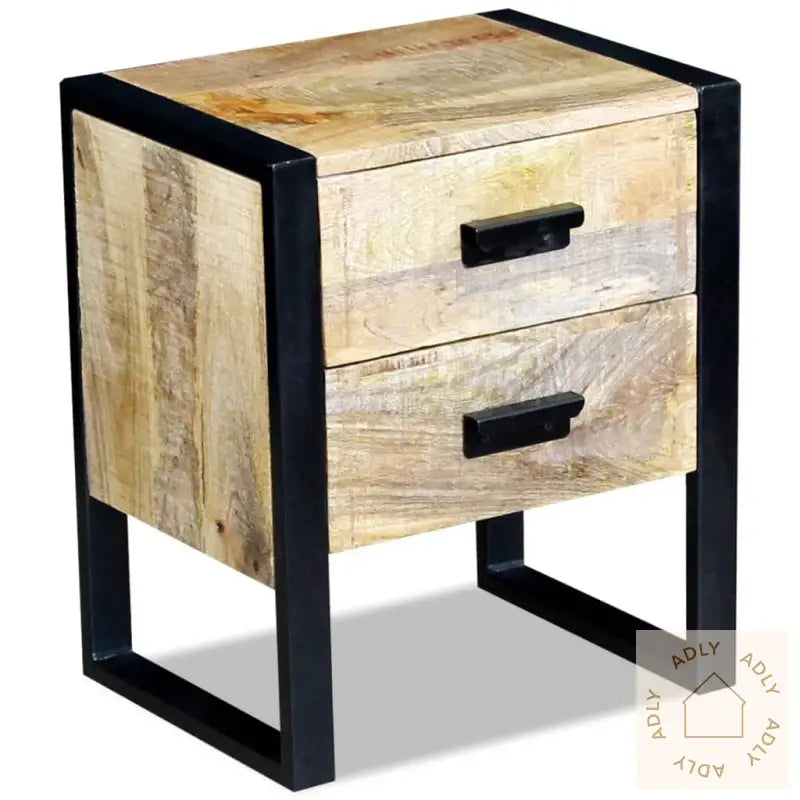 Sidebord Med 2 Skuffer Heltre Mango 43X33X51 Cm