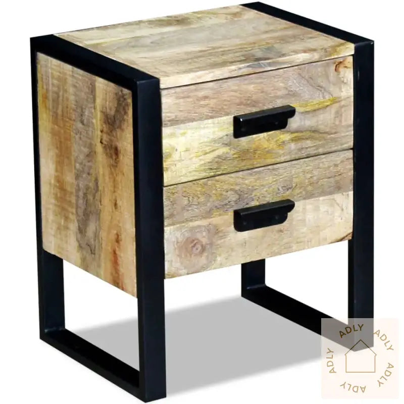 Sidebord Med 2 Skuffer Heltre Mango 43X33X51 Cm