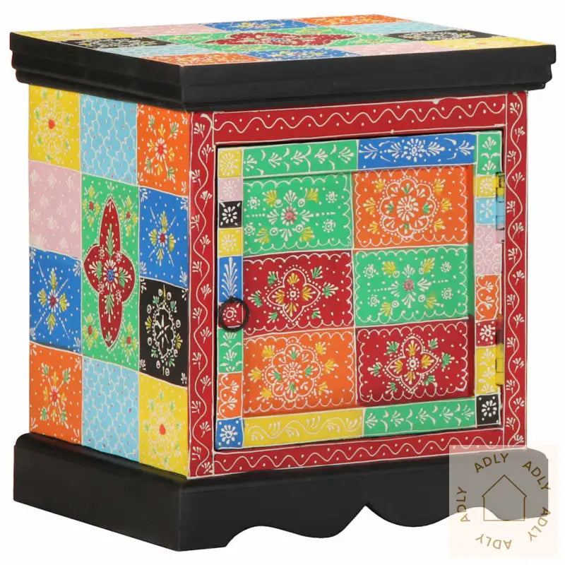 Nattbord Flerfarget 40X35X45 Cm Heltre Mango
