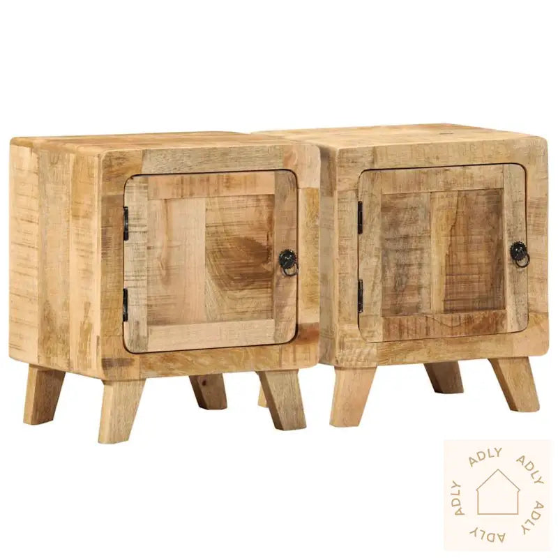 Nattskap 2 Stk 40X32X46 Cm Grovt Heltre Mangotre