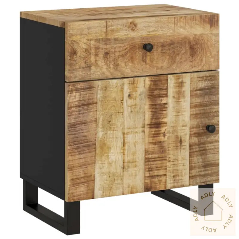 Nattbord 50X33X60 Cm Heltre Mango Og Konstruert Tre