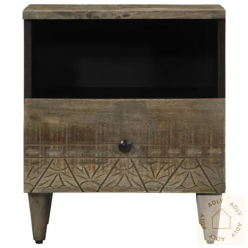 Nattbord 2 Stk Lysegrå 40X33X46 Cm Heltre Mango