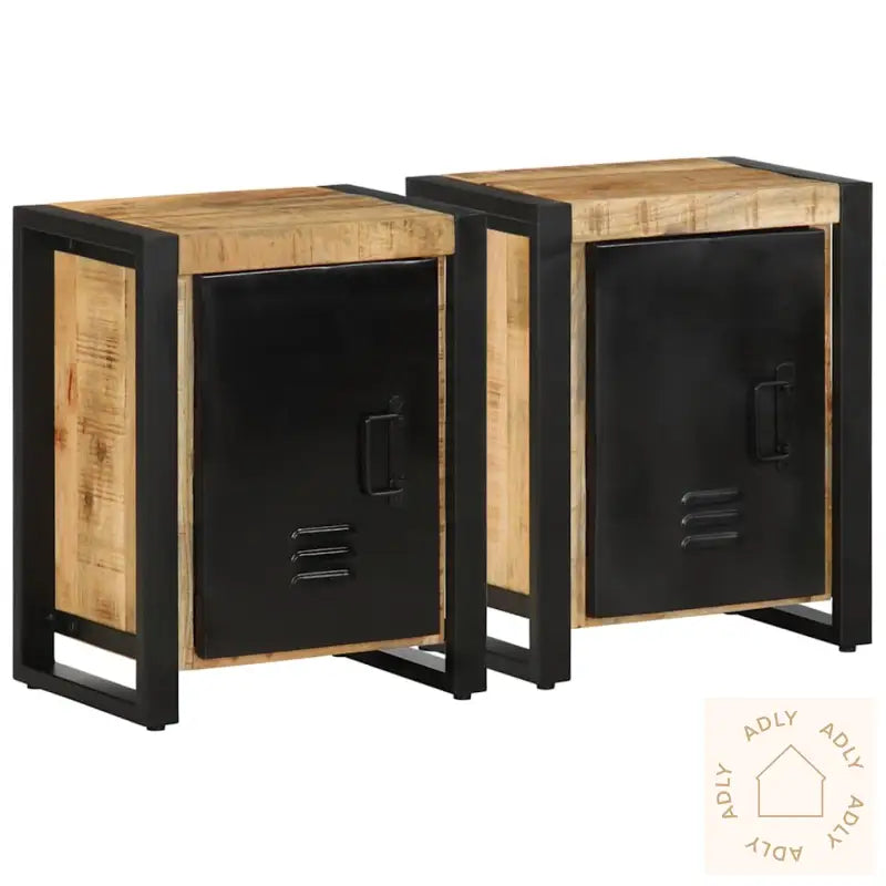Nattbord 2 Stk Grovt Heltre Mangotre