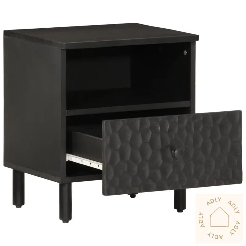 Nattbord Svart 40X33X46 Cm Heltre Mango