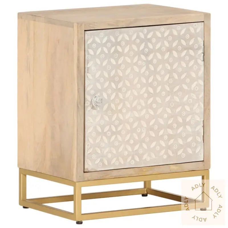 Nattbord 40X30X50 Cm Heltre Mango Og Jern