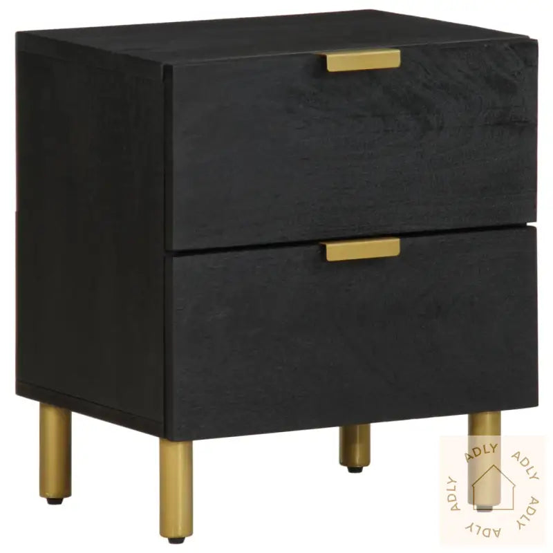 Nattbord Svart 40X33X46 Cm Heltre Mango
