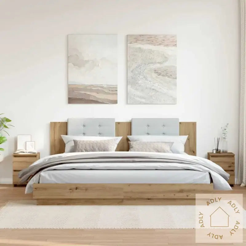 Nattbord 2 Stk Artisan Eik 30X30X40 Cm Konstruert Tre