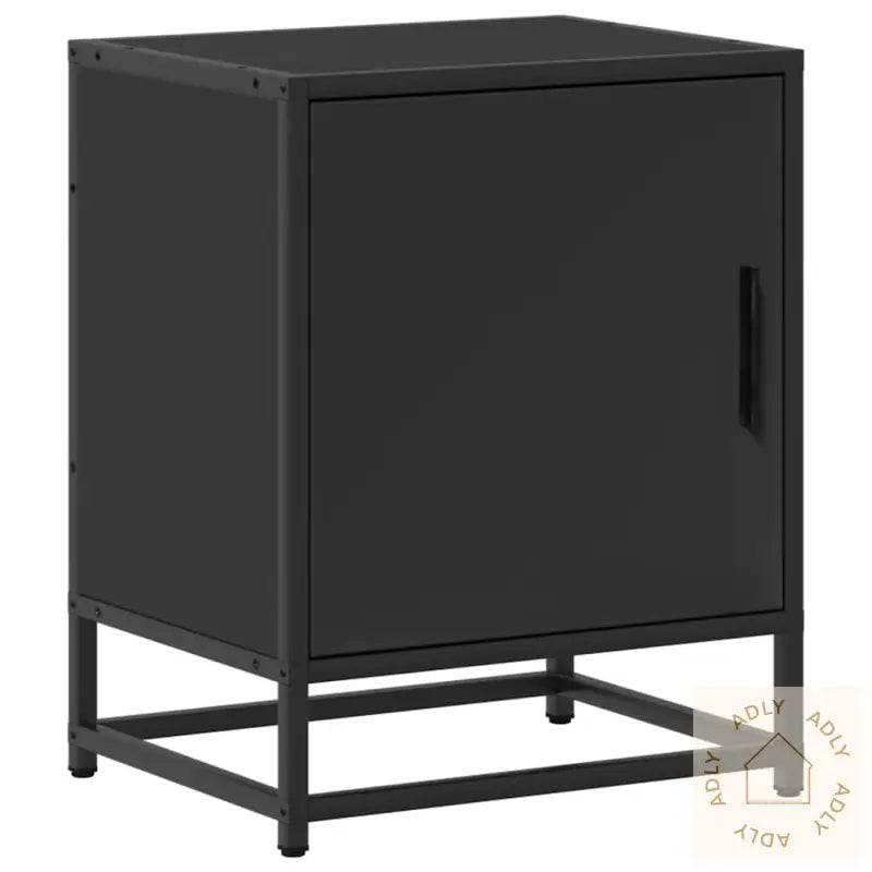 Nattbord Svart 40X31X50 Cm Heltre Furu Og Metall