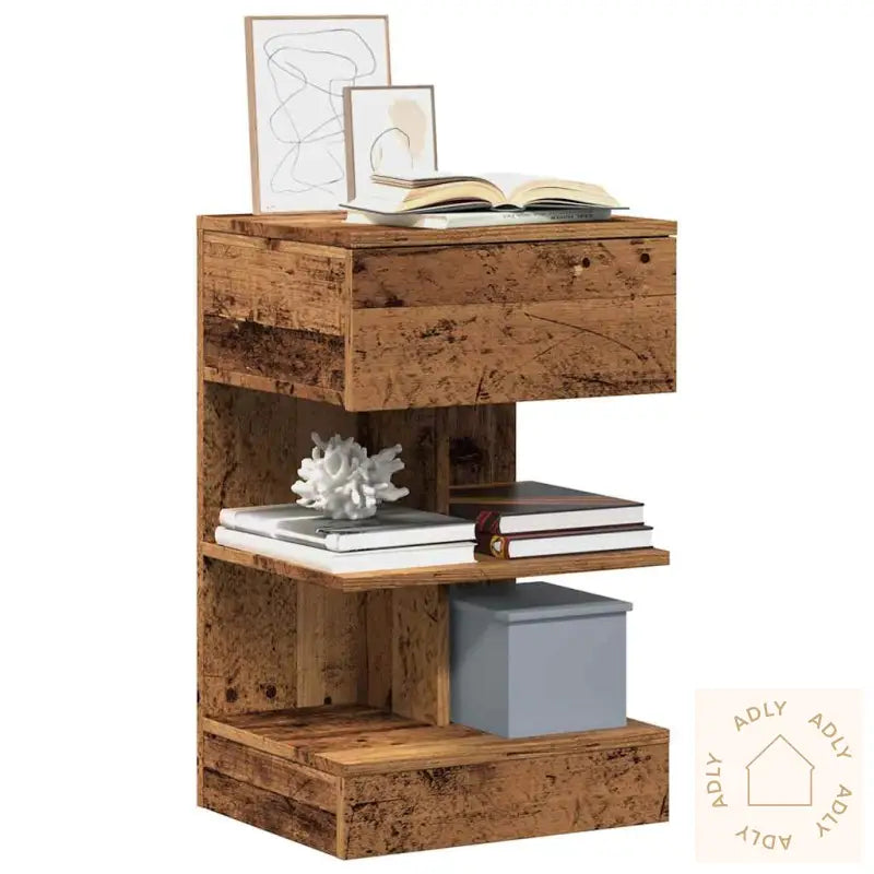 Nattbord 2 Stk Gammelt Tre 40X35X65 Cm Konstruert Tre