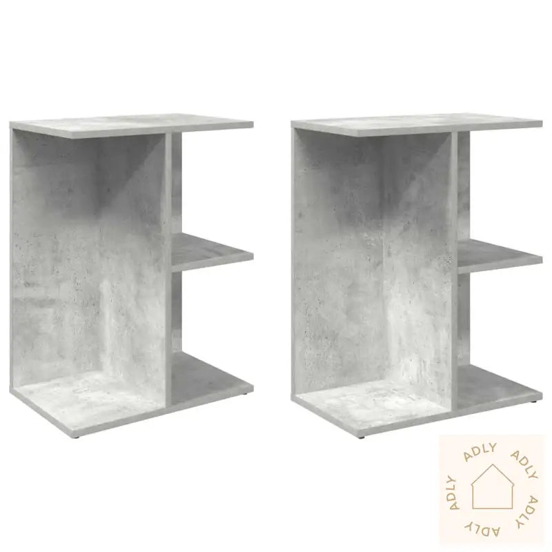 Nattbord 2 Stk Betonggrå 46,5X29X61 Cm Konstruert Tre