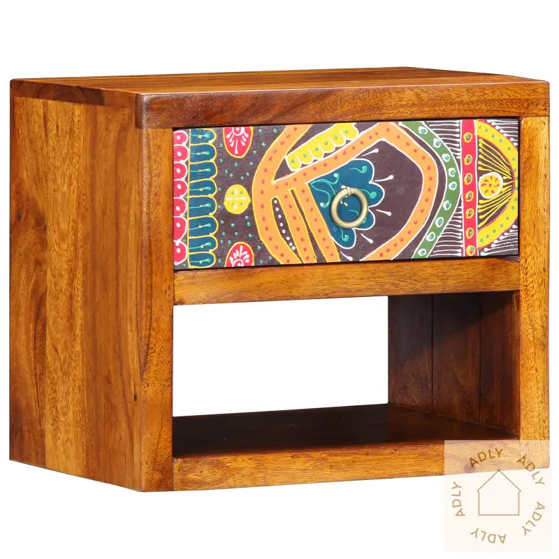Nattbord 40X35X35 Cm Massiv Akasietre