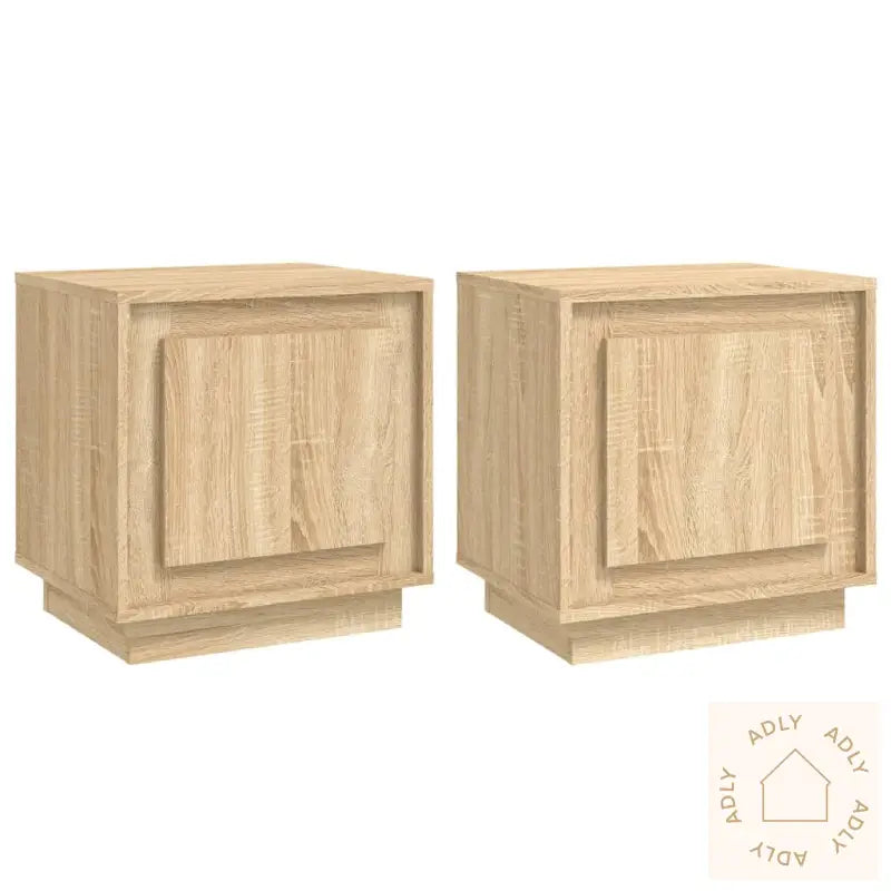 Nattbord 2 Stk Sonoma Eik 44X35X45 Cm Konstruert Tre
