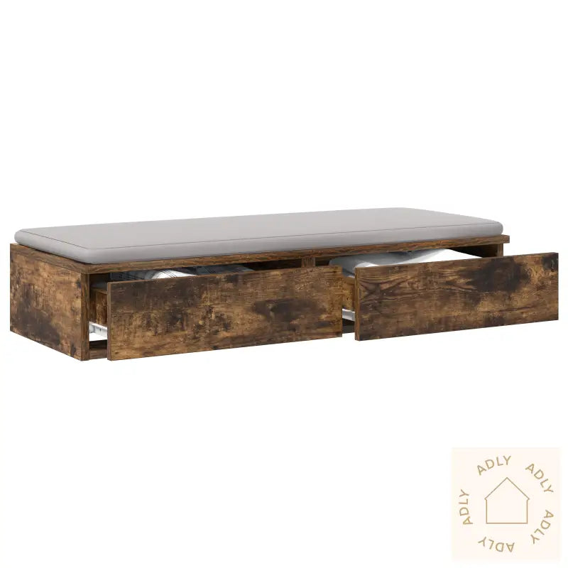 Seng Skuffer Røkt Eik 90X36,5X16,5 Cm Laget Av Tre