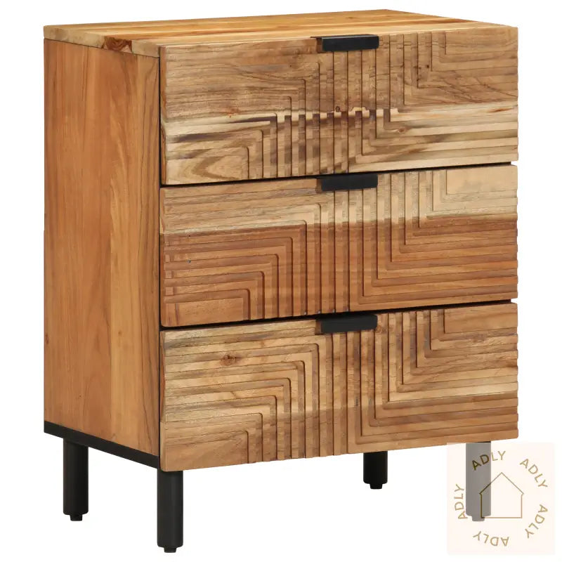 Nattbord 50X33X62 Cm Massivt Akasietre