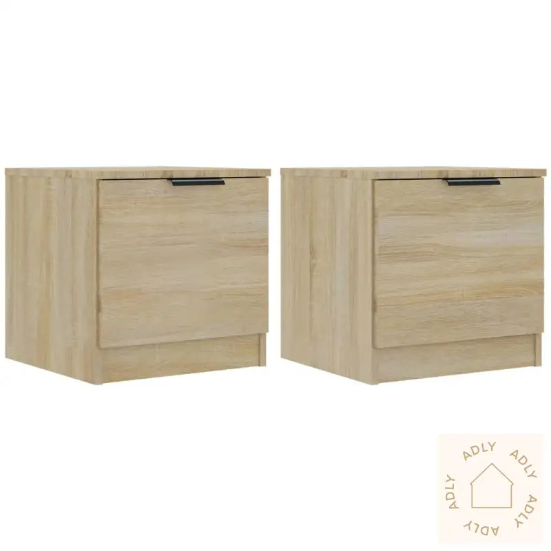 Nattbord 2 Stk Sonoma Eik 40X39X40 Cm