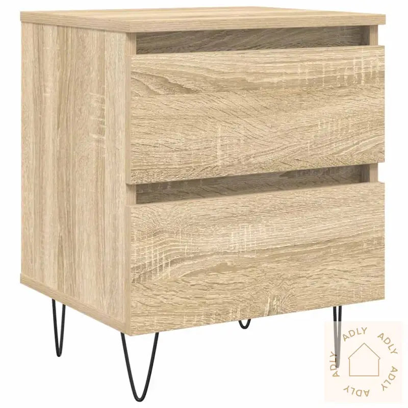 Nattbord 2 Stk Sonoma Eik 40X35X50 Cm Konstruert Tre