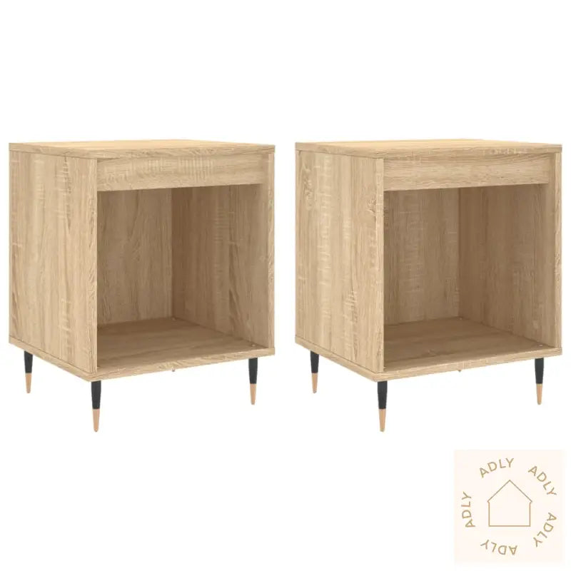 Nattbord 2 Stk Sonoma Eik 40X35X50 Cm Konstruert Tre